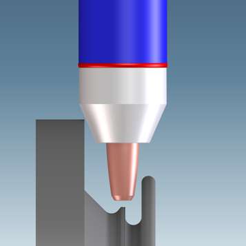 Plasma welding torch PlaTo104-M with overlong nozzle
